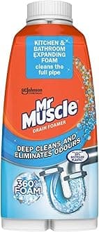 Mr Muscle Drain Foamer, Drain Cleaning Foam to Unblock & Eliminate Odour, 500 ml (Pack of 1)