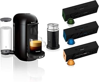 VertuoPlus Coffee and Espresso Maker by Breville Aeroccino, Ink Black AND