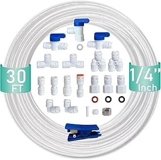 20 pcs RO fittings&30 feet tubing （Ice Maker Fridge Installation Kit）