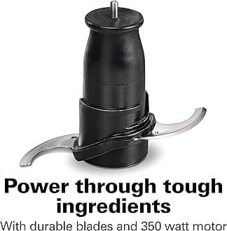 Hamilton Beach Mini 3-Cup Food Processor & Vegetable Chopper, 350 Watts, for Dicing, Mincing, and Puree, Black (72850)