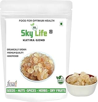 Sky Life Gond Pure Organic |100 Gram - Almond Badam Pisin Tragacanth Kathila Katira, Gum | Edible Crystals | Traditional Food Drinks Desserts & Culinary Preparation