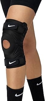 Nike Unisex PRO OPEN KNEE STRAP SLEEVE Sleeve, BLACK/WHITE, L