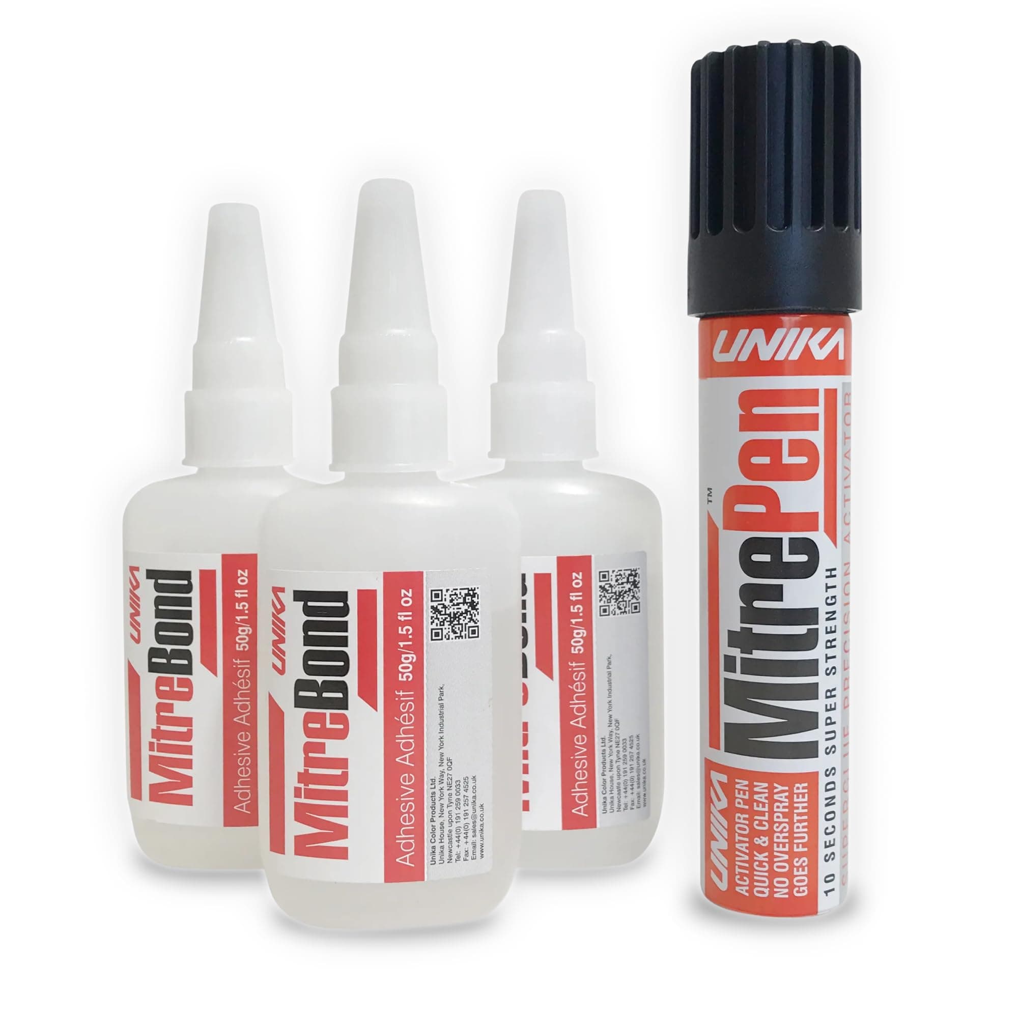 MitrePen SuperGlue Activator and Adhesive Pack