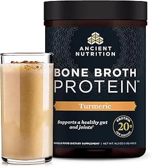 Ancient Nutrition 160017 Bone Broth Mobilizing Superfood Turmeric Protein Powder