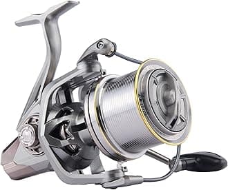 HAUT TON Spinning Reel 8000/9000/10000/12000/14000,17+1BB Metal/Graphite Frame Surf Fishing Reels,4.8:1 Gear Ratio 55lbs Drag Medium/Heavy Long Casting Inshore Offshore Saltwater Monster Fish.