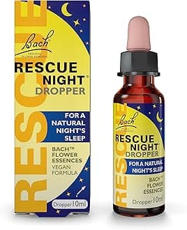 RESCUENight Dropper | Aid a natural night's sleep | Bach Original Flower Essences | Easy-to-Use 10ml Dropper | Help Switch Off Repetitive Thoughts for Restful Sleep​