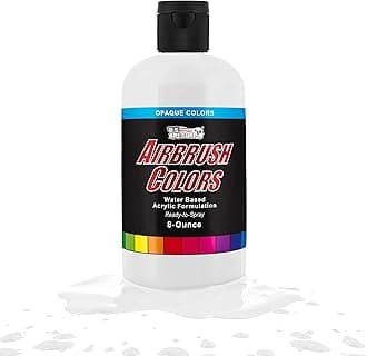 US Art Supply 8-Ounce Opaque White Airbrush Paint