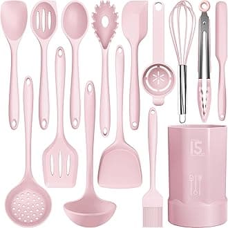 Silicone Cooking Utensils Set - 446°F Heat Resistant Kitchen Utensils,Turner ...