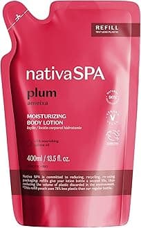 Nativa SPA by O Boticário, Plum Moisturizing Body Lotion Refill Pack, Fragranced Moisturizer Enriched with Purified Quinoa Drops to Boost Hydration, 13.5 Ounce