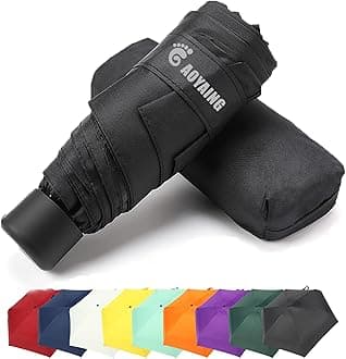 YUI YUI Compact Travel Umbrella Sun&Rain Lightweight Totes Small and Compact Suit for Pocket Black