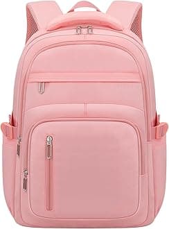 Cute School Backpack for Women Men Casual Travel Laptop Backpack Aesthetic Lightweight College Bookbags for Kids(Pink)