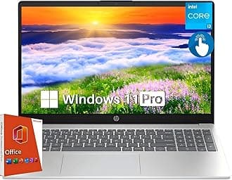 15.6" Touchscreen Business & Student Laptop Computer, Lifetime Office Pro, HD Touch-Screen, Intel 6-core i3-1215U, 16 GB RAM, 512 GB SSD, Long Battery Life, Wi-Fi 6E, Windows 11 Pro w/AI Copilot
