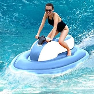 Foldable 2-In-1 Electric Inflatable Jet Ski & Diving Underwater Scooter W/ 500w 60 Mins Brushless Motor,10000mah Battery - 9km/H For Adults And Kids Sea Diving Swimming Equipment ,WhiteOnlyboat