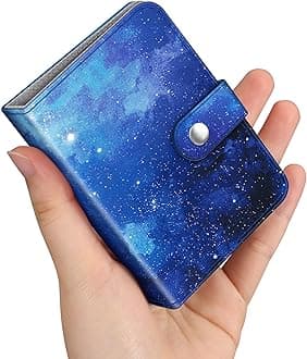 FINTIE Mini Photos Album Book for 2x3 Inch Films - 52 Pockets Small Albums for Fujifilm Instax Mini Instant Camera/Polaroid Hi-Print Pictures, Kpop Photocard Holder Binder, Starry Sky