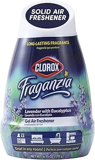 Fraganzia Gel Air Freshener Cone, Adjustable Odor Eliminating Gel with Lavender and Eucalyptus Scent for Home, Bathroom, Office, Small Spaces, Long Lasting No Battery Freshener, 6 Oz