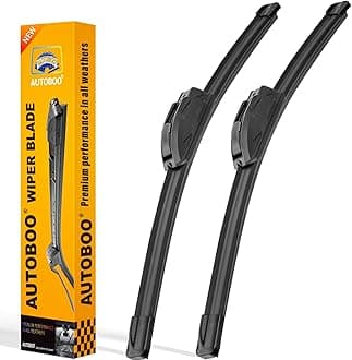 AUTOBOO 24" and 14" Windshield Wipers Blades (Pack Of 2),OEM Quality Premium All-Seasons Wiper blades,Stable and Quiet Armor wiper blades