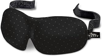 Bucky 40 Blinks Luxury Ultralight Comfortable Contoured Eye Sleep Mask/Blindfold for Travel & Sleep - Gray Dots