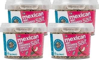 Cornish Sea Salt - Mexican Seasoning - Celtic Sea Salt Hand Harvested in Celtic Waters - Herbs, Spices & Seasonings - Spices for Cooking, Kitchen Accessories - 4 x 55g