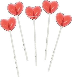 Mini Red Heart Lollipops, Handcrafted in USA, Cherry Flavor, 90 Pieces, 1.4 Inch Diameter – Perfect for Parties, Weddings, and Valentine’s Day Favors