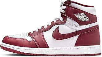 Jordan Men's 1 Retro High OG Artisanal Red White/Team Red (DZ5485 160), White/Team Red, 8