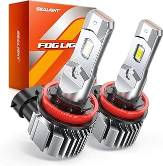 H16 H8 H11 LED Fog Light Bulbs, 18000LM 800% Brightness 6500K Cool White, 360° Adjustable Ring Fog Light Bulb, 60000HRS Lifespan H8 H16 Replacement Fog Bulbs Non-polarity, Pack of 2