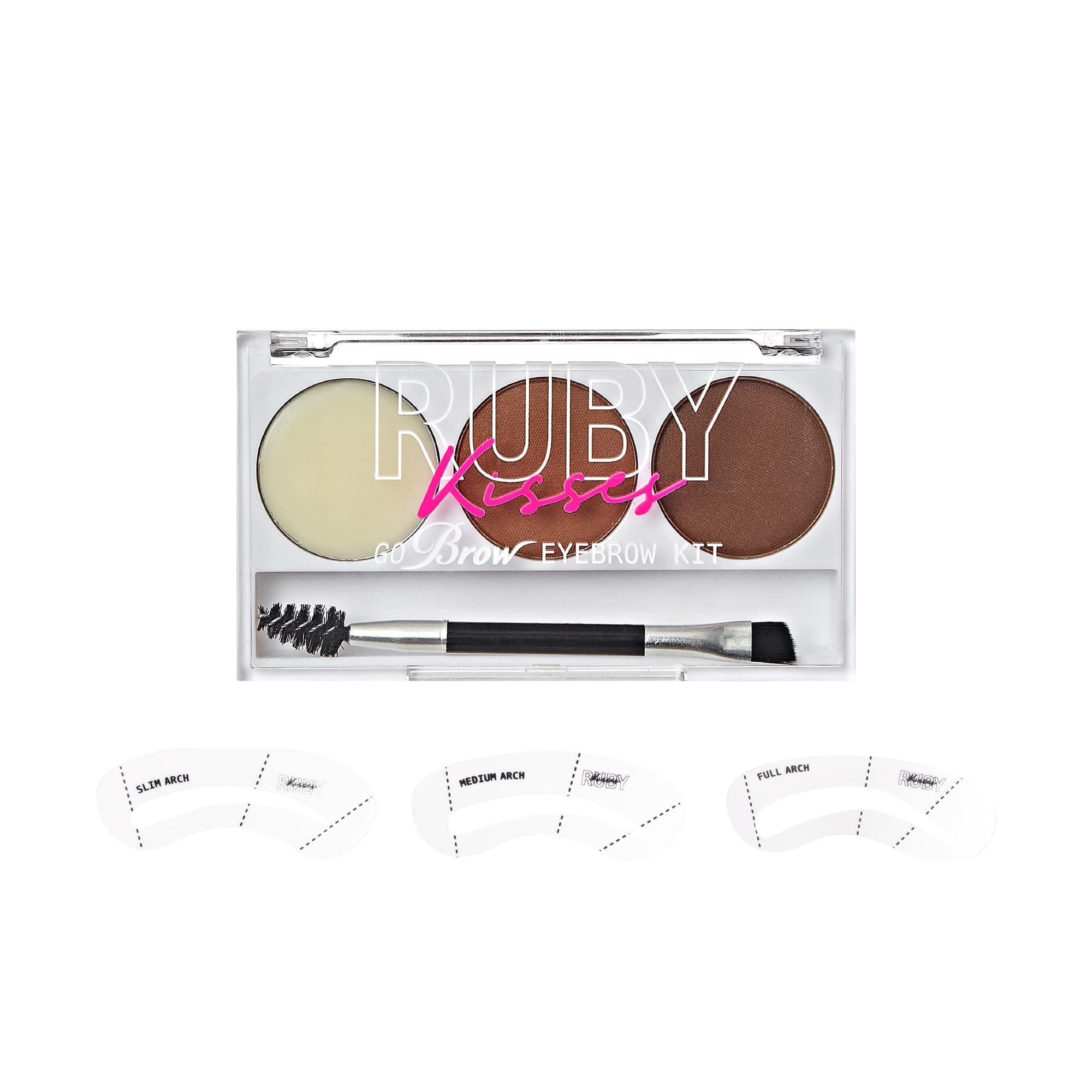 Ruby Kisses Go Brow Dark Brown Eyebrow Kit