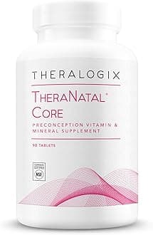 TheraNatal Core Preconception Vitamin Supplement - 90-Day Supply - Prenatal Vitamins & Fertility Supplement for Women with Folate, Vitamin D3, Choline & More* - NSF Certified - 90 Tablets