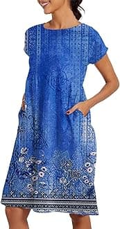 Womens Summer Dresses Fashion 2025 Short Sleeve Spring Mini Dress Casual Beach Vacation Clothes Dresses