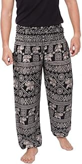 Mens Yoga Harem Lounge Boho Parachute Loose Baggy Pants