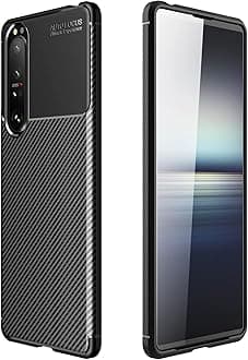 for Sony Xperia 1 III Carbon Fiber Texture Shockproof TPU Case