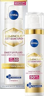NIVEA Cellular Luminous 630 Anti Dark-Spot Daily UV Fluid Face SPF 50 (40ml), Protects From Dark-Spots, Hyperpigmentation and Photoageing, Face Moisturiser with Hyaluronic Acid and Vitamin E