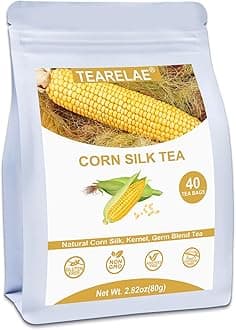 TEARELAE - Corn Silk Tea Bags, 40 Count - Premium Natural Whole Corn Tea with Mild Sweetness - Non-GMO - Caffeine-free - Promote Kidney Health