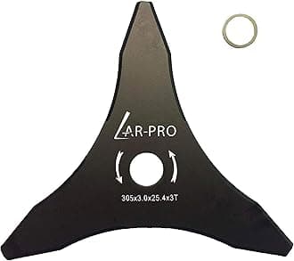 AR-PRO 12" x 3 Teeth Steel Brush Blades for Cutter, Trimmer, Weed Eater - Made from Carbon Steel, Cuts Like Butter