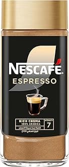 NescafÃƒ© NESCAFE Gold Espresso 100% Arabica Aroma Intense Instant Coffee Beans Beverages for a Perfect Day Start Jar 100 gm, Brown