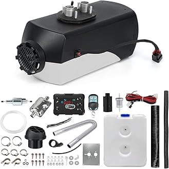 Triclicks Diesel Air Heater 12V 5KW-8KW All In One Fast Heating Parking Night Diesel Heater with LCD Display Remote Control For Campervan Car Truck Boat RV (Color D, Regular)