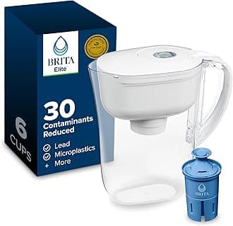 Metro Water Filter Pitcher, BPA-Free Water Pitcher, Replaces 1,800 Plastic Water Bottles a Year, Lasts Six Months or 120 Gallons, Includes 1 Filter, Kitchen Accessories, Small - 6-Cup Capacity
