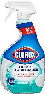 Clorox Bathroom Foamer with Bleach, Spray Bottle, Original, 30 Ounces