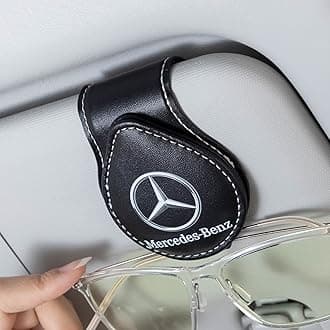 Car Sunglass Holder, Eyeglass Holder Fit Mercedes Benz CESM CLK GLK GL AB AMG GLS GLE AMG Series, Sunglass Hanger Mount for Car Sun Visor, Interior Accessories, Black