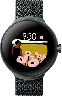 Google Pixel Watch LTE Smartwatch Compatible with Cellular or WiFi Data, GPS, BT and Heart Rate Monitor 41mm, Bulk Packaging (Woven Green)