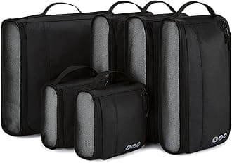 BAGSMART Keep Shape Packing Cubes for Travel, 6 Set Travel Cubes for Packing, Lightweight Suitcase Organizer Bags Set for Travel Essentials