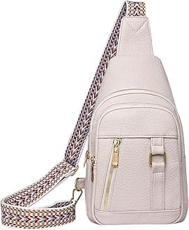 KELINFONGCrossbody Sling Bags for Women Leather Fanny Pack for Women,Trendy Chest Bag Backpack with Adjustable Strap,cross Body Bag for Outdoor Hiking Travel Sports