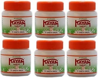 SHETH BROS Ayurvedic Kayam Tablet - 30 Tablets PACK OF 6