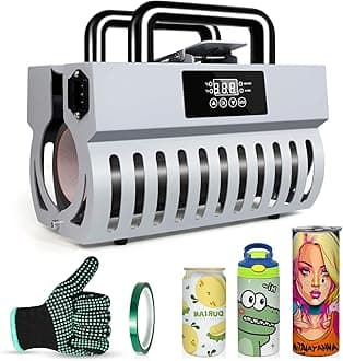 Realkant Tumbler Heat Press Machine, 110V Tumbler Press for 30OZ 20OZ Sublimation Skinny Straight Tumblers Glass Jar & 11-15OZ Mugs, Mug Tumbler Press with Heat Tape Gloves As Gift (Grey)