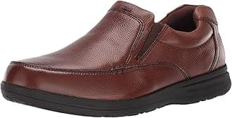 Nunn Bush Mens Cam Leather Closed Toe Slip On Shoes, Cognac Tumbled, Size 8.0