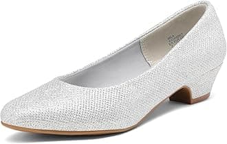 DREAM PAIRS Women's Mila Low Chunky Heel Pump