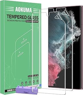 AOKUMA [2 Pack For Samsung Galaxy S22 Ultra/S23 Ultra 5G Soft TPU Screen Protector,Flexible TPU Film [Not Glass], Scratchproof, Bubble Free,Case Friendly, HD Clear, Easy InstallationClimatePartner certified
