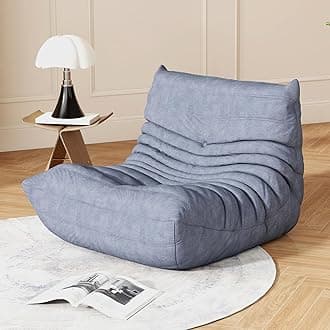 Bean Bag Chairs for Adults, Bean Bag Sofa - Adult Size with Soft Waterproof Fabric for Living Room, Apartments, Reading Corner, Gaming, and Movie Venue (Gray)