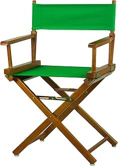 Casual Home Director's Chair ,Honey Oak Frame/Green Canvas,18" - Classic Height