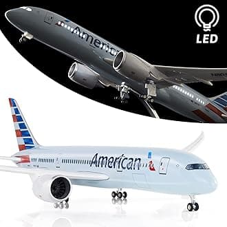 Lose Fun Park 1:130 Scale Large Model Airplane American Boeing 787 Plane Models Diecast Airplanes with LED Light for Collection or Gift