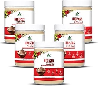 Havintha Natural Hair Shampoo With Amla Reetha Shikakai Methi Dana And Hibiscus Powder For Men & Women, Totally Organic | Paraben and Sulphate Free Shampoo - 227gm (Pack of 5)